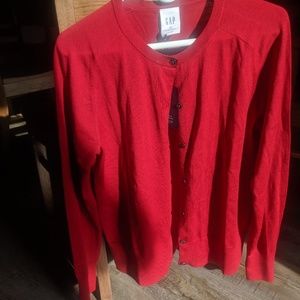 Nwt Gap Cardigan Red Medium Tall
